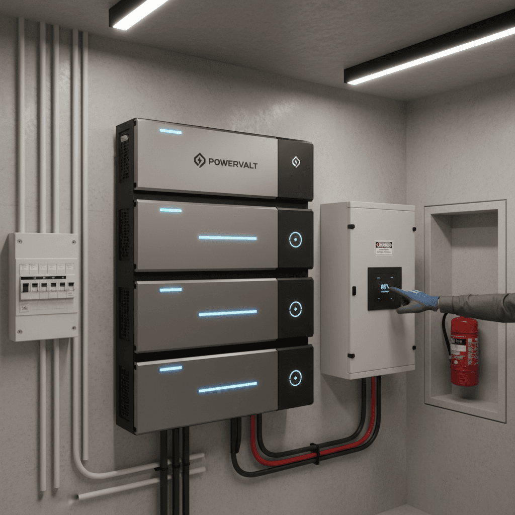 Lithium battery storage system installation
