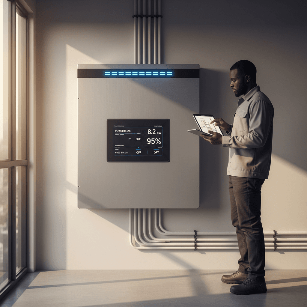 Lithium battery storage installation