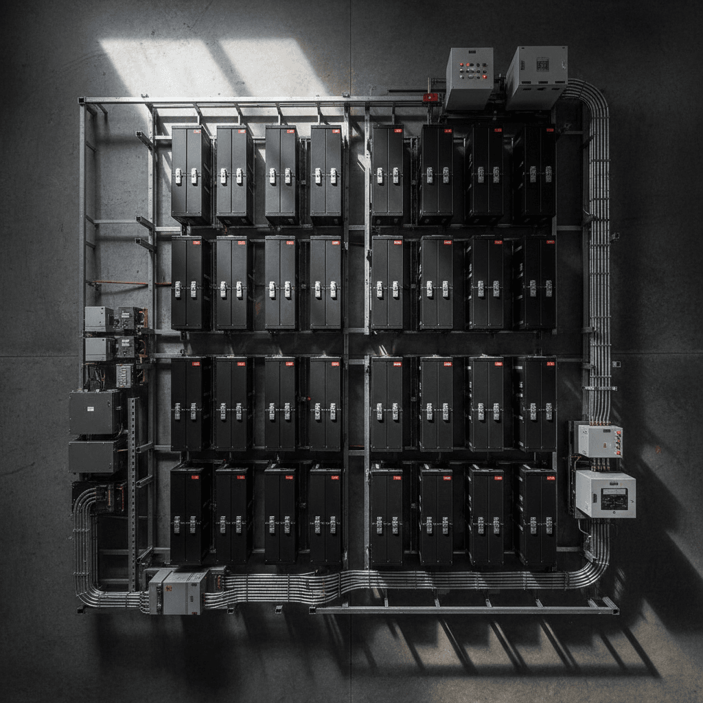 Commercial lithium battery storage installation
