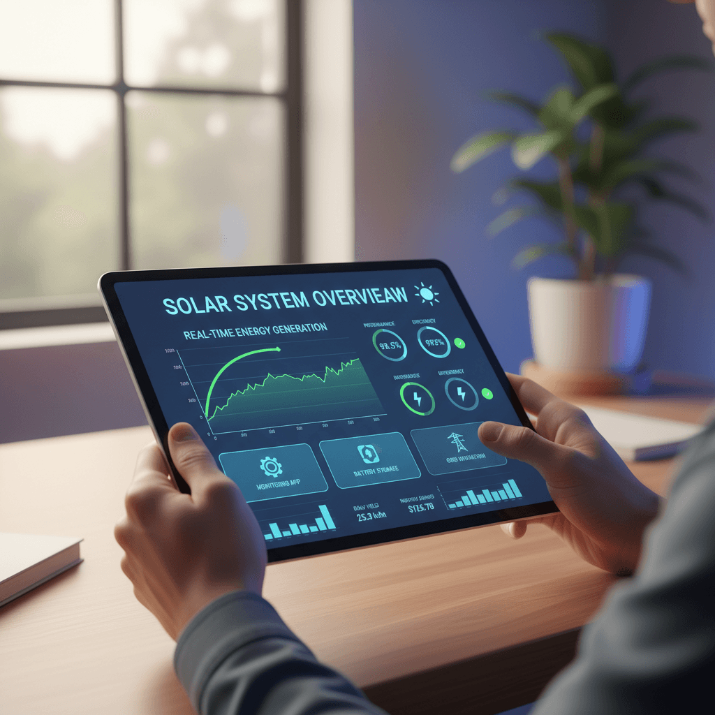 Solar system remote monitoring dashboard